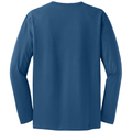 Maritime Blue back - District Perfect Weight Long Sleeve Tee