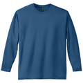 Maritime Blue front - District Perfect Weight Long Sleeve Tee