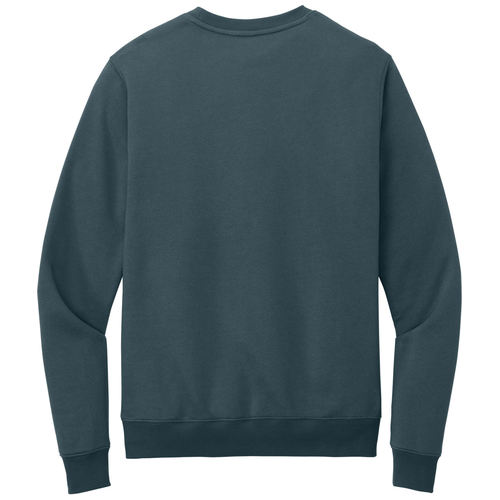 Deep Steel Blue back - District Perfect Weight Fleece Crew