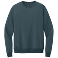 Deep Steel Blue front - District Perfect Weight Fleece Crew