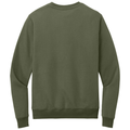 Military Green back - District Perfect Weight Fleece Crew