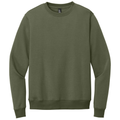 Military Green front - District Perfect Weight Fleece Crew