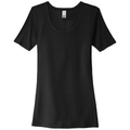 Black front - District Women's V.I.T.Rib Scoop Neck Tee