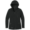Black front - Eddie Bauer Women's Hooded Soft Shell Parka