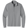 Gusty Grey front - Port Authority Wearever Signature Double Pique 1/4-Zip