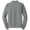 Cool Grey back - Port Authority Silk Touch Long Sleeve Polo