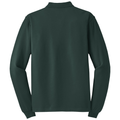 Dark Green back - Port Authority Silk Touch Long Sleeve Polo