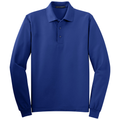 Royal front - Port Authority Silk Touch Long Sleeve Polo
