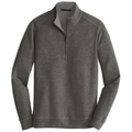 Charcoal Heather/ Medium Heather Grey front - Port Authority Interlock 1/4-Zip