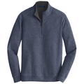 Estate Blue Heather/ Charcoal Heather front - Port Authority Interlock 1/4-Zip