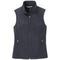 Battleship Grey front - Port Authority Women's Core Soft Shell Vest