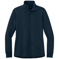River Blue Navy front - Port Authority Women's Wearever Signature Double Pique 1/4-Zip