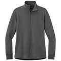 Storm Grey front - Port Authority Women's Wearever Signature Double Pique 1/4-Zip