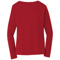 Team Cardinal back - Port & Co Women's Long Sleeve Fan Favorite V-Neck Tee