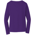 Team Purple back - Port & Co Women's Long Sleeve Fan Favorite V-Neck Tee