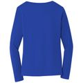 True Royal back - Port & Co Women's Long Sleeve Fan Favorite V-Neck Tee