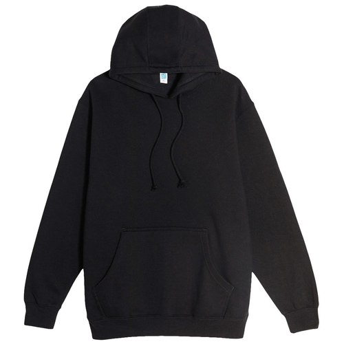 Black front - Lane Seven Unisex Heavyweight Hoodie Sweatshirt