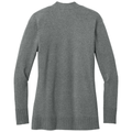 Medium Heather Grey back - Port Authority Women's Easy Care Open-Front Cardigan Sweater