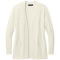 Oatmeal Heather front - Port Authority Women's Easy Care Open-Front Cardigan Sweater