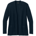 River Blue Navy front - Port Authority Women's Easy Care Open-Front Cardigan Sweater