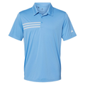 Embroidered Adidas Men's 3-Stripes Chest Polo