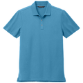 Parisian Blue front - Mercer+Mettle Stretch Pique Polo