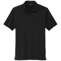 Deep Black front - Mercer+Mettle Stretch Jersey Polo