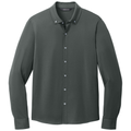 Anchor Grey front - Mercer+Mettle Stretch Jersey Long Sleeve Shirt