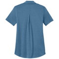 Harbor Blue Heather back - Mercer+Mettle Women's Recharge Jersey Polo
