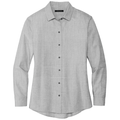 Gusty Grey End On End front - Mercer+Mettle Women's Long Sleeve Stretch Woven Shirt