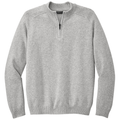Gusty Grey Heather front - Mercer+Mettle 1/4-Zip Sweater