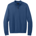 Insignia Blue front - Mercer+Mettle 1/4-Zip Sweater
