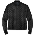 Deep Black front - Mercer+Mettle Women's Boxy Quilted Jacket