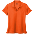 Brilliant Orange front - Nike Women's Dri-FIT Micro Pique 2.0 Polo