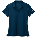 Navy front - Nike Women's Dri-FIT Micro Pique 2.0 Polo