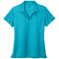 Tidal Blue front - Nike Women's Dri-FIT Micro Pique 2.0 Polo