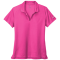 Vivid Pink front - Nike Women's Dri-FIT Micro Pique 2.0 Polo