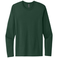 Forest Green front - Next Level Apparel Cotton Long Sleeve Tee