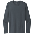 Indigo front - Next Level Apparel Cotton Long Sleeve Tee