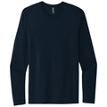 Midnight Navy front - Next Level Apparel Cotton Long Sleeve Tee