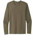 Military Green front - Next Level Apparel Cotton Long Sleeve Tee