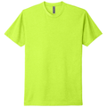 Neon Yellow front - Next Level Apparel Adult CVC Tee