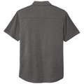 Dark Heather Grey back - OGIO Gravitate Full-Button Polo