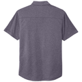 Navy Heather back - OGIO Gravitate Full-Button Polo