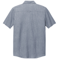 Deep Blue Heather back - OGIO Extend Short Sleeve Button-Up