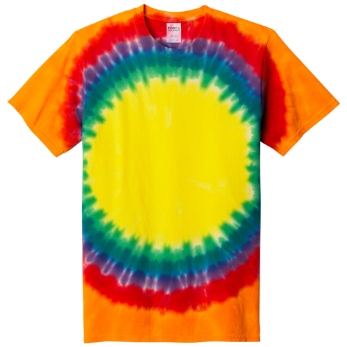 Rainbow front - Port & Co Window Tie-Dye Tee PC149