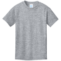 Athletic Heather front - Port & Co Youth Core Cotton Tee