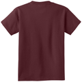 Athletic Maroon back - Port & Co Youth Core Cotton Tee