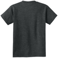 Black Heather back - Port & Co Youth Core Cotton Tee