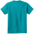 Bright Aqua back - Port & Co Youth Core Cotton Tee